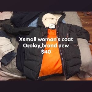 Woman's XS OROLAY Blue Puffer Coat